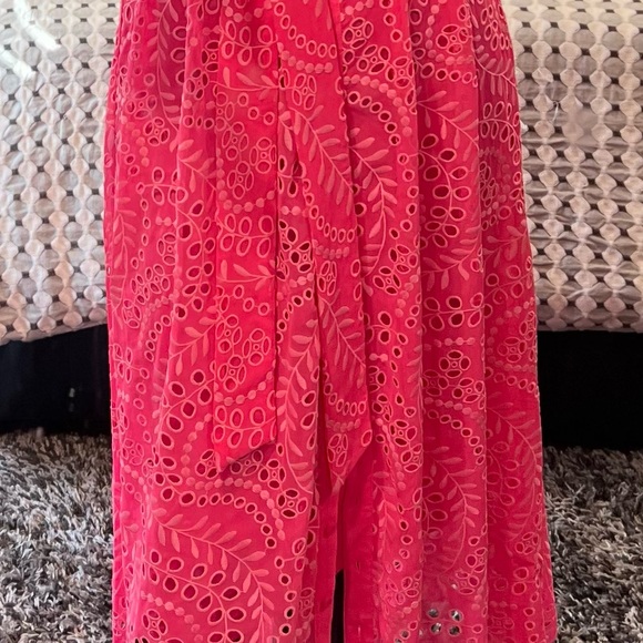 Lilly Pulitzer Amrita Midi Shirtdress in Pink Isle Swirly Fern Scalloped… - Picture 12 of 13